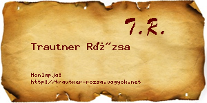 Trautner Rózsa névjegykártya